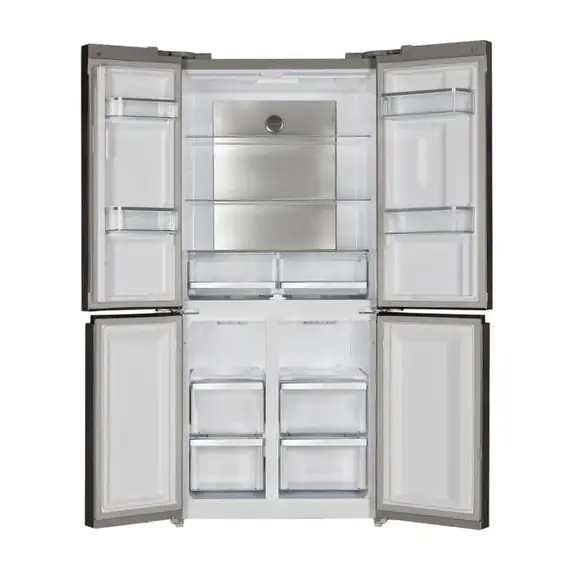 Hyundai HARF-4488B - Refrigerator, 436-Liter, 4-Door, Bottom-Freezer, Black Glass, 2 image