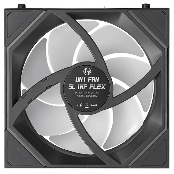 Lian-Li 120mm UNI FAN SL-INF FLEX - PC Case Fan, Reverse, Black, Fan type: Reverse, Цвет товара: Черная , изображение 5