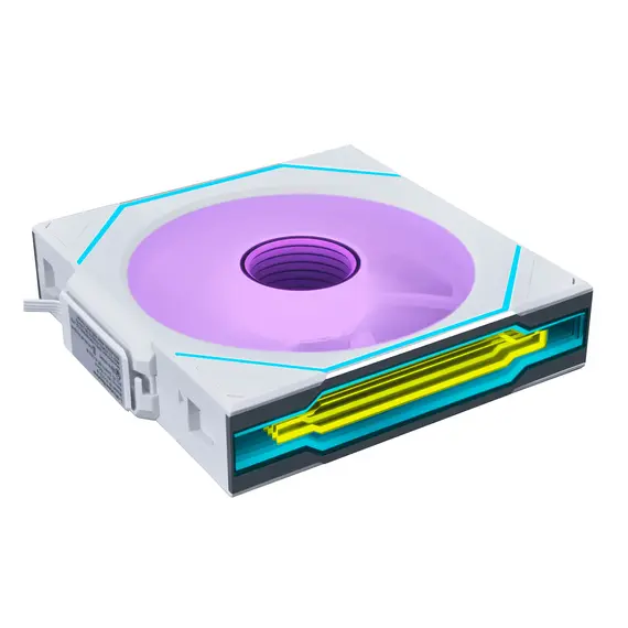 Lian-Li 120mm UNI FAN SL-INF Wireless - PC Case Fan, White, צבע המוצר: White, 2 image