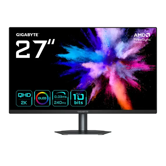 GIGABYTE GO27Q24 - 27” Gaming Monitor, 240Hz, OLED, 2K QHD, Black