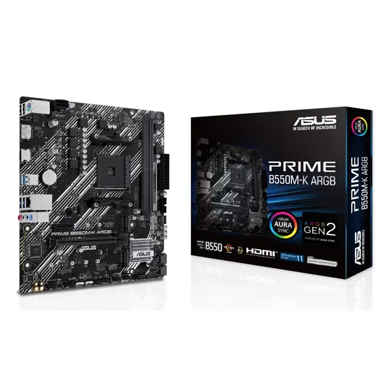 ASUS 90MB1GC0-M0EAY0 Motherboard - AMD, Socket AM4, micro-ATX, 3YR