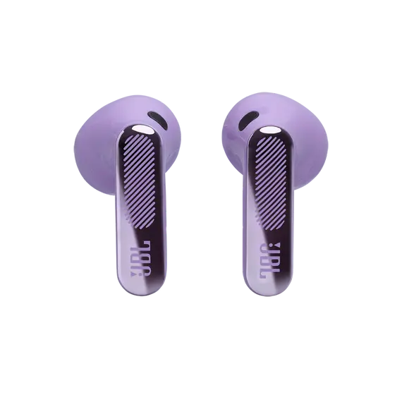 JBL JBLLIVEFLEX4PUR Headset - Active Noise Cancellation, Surround Sound, Wireless, Bluetooth 6.0, Intraaural, Built-in Microphone, IP54, Purple, 1YR
