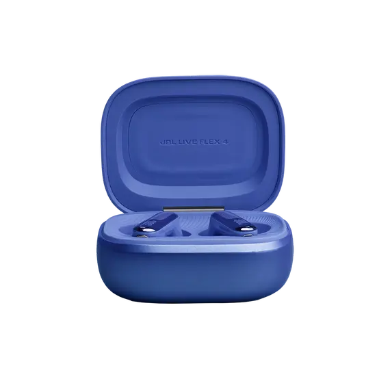 JBL JBLLIVEFLEX4BLU Headphones - In-ear, Wireless, Bluetooth 6.0, JBL Spatial Sound, Built-in Microphone, IP54, Blue, 1YR