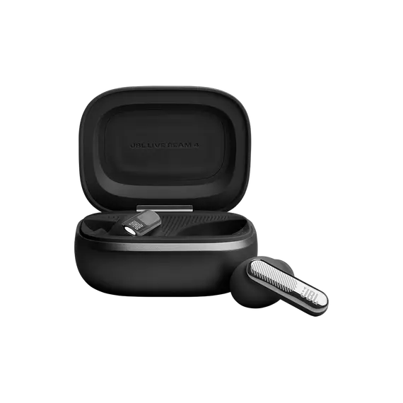 JBL JBLLIVEBEAM4BLK Headset - Wireless, Bluetooth, Built-in Microphone, 48 hours, IP55, Black, 1YR