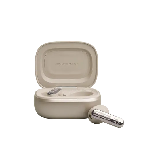 JBL JBLLIVEFLEX4CPG Headphones - Noise-Cancelling, Wireless, Bluetooth 6.0, Built-in Microphone, IP54, Beige