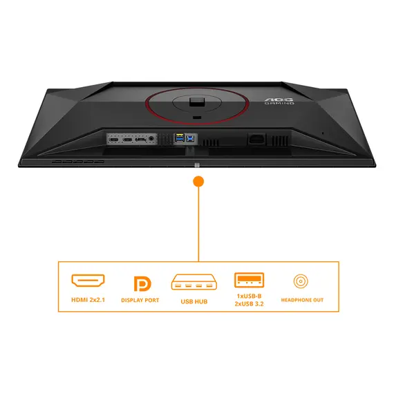 AOC Q27G4ZDR Gaming Monitor - 26.5", QHD, QD-OLED, 240Hz, Black, 3YR, 4 image