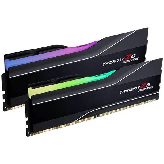 G.Skill Trident Z5 Neo RGB - 32GB Memory Module, DDR5, 6000, 26, Black, מהירות הזיכרון: 6000 MT/s, מערך/סידור הזיכרון: 2 x 16 GB, מתח הזיכרון (וולטאז'): 1.45 V, זמן איחזור CAS: 26, Internal memory: 32 GB, צבע המוצר: Black, 2 image