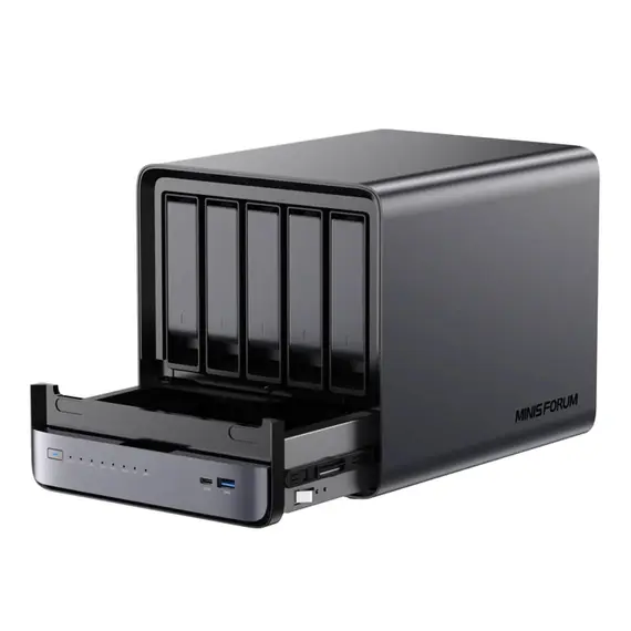 MinisForum N5 Pro NAS Server - AMD Ryzen AI 9 HX 370, 32GB, 128GB eMMC, 2 image