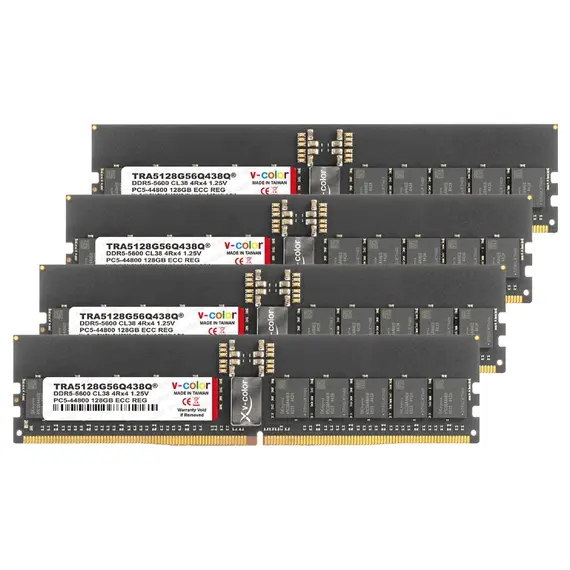 v-color DDR5 512GB (4x128GB) 6000 CL38 OC R-DIMM Workstation, מהירות הזיכרון: 6000 MT/s, 2 image