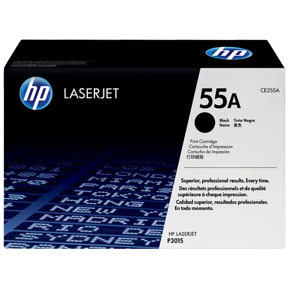HP CE255A Original LaserJet toner cartridge (Original HP) - Toner cartridge; Recycling guide, Black
