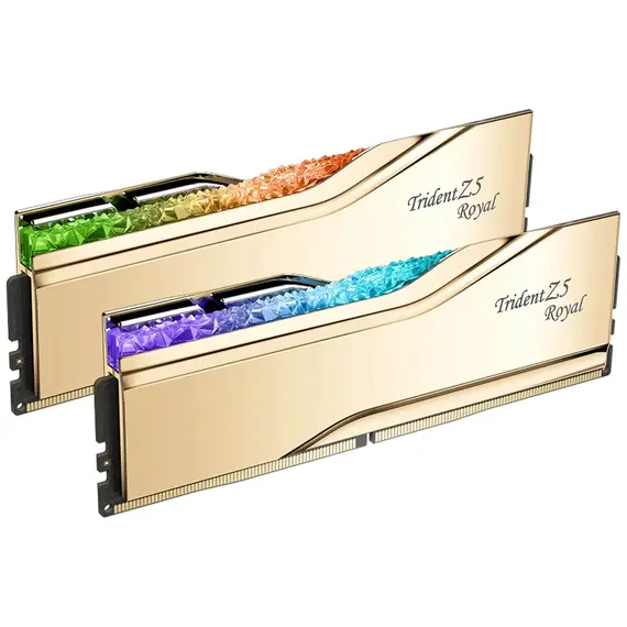 G.Skill Trident Z5 Royal Memory Module - 64GB (2x32GB), DDR5, 6000, CL28, Gold, מהירות הזיכרון: 6000 MT/s, זמן איחזור CAS: 28, צבע המוצר: Gold, 2 image