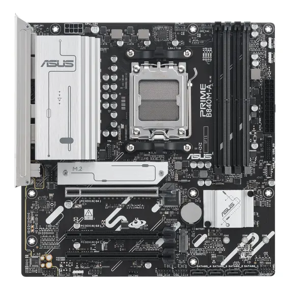 ASUS 90MB1J10-M0EAYC Motherboard - AMD B840, Socket AM5, Micro ATX, Black, 1YR, 2 image