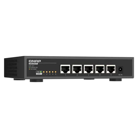QNAP QSW-3205-5T Unmanaged Switch - 5x 10GbE BASE-T (RJ45), Desktop, Black, 1YR, 4 image