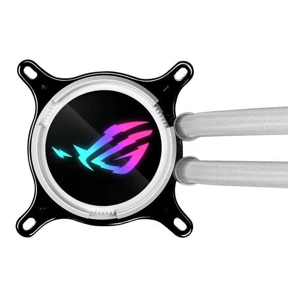 ASUS 90RC00T2-M0UAY0 ROG Strix LC III all-in-one CPU liquid cooler - 120 mm fans (three), ARGB / AURA Sync, White, 1YR, צבע המוצר: White, 5 image