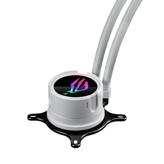 ASUS 90RC00T2-M0UAY0 ROG Strix LC III all-in-one CPU liquid cooler - 120 mm fans (three), ARGB / AURA Sync, White, 1YR, צבע המוצר: White, 6 image