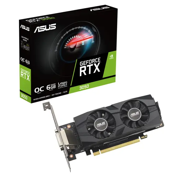 ASUS 90YV0KQ0-M0NA00 Video Card - 6 GB GDDR6, PCI Express 4.0 x16, NVIDIA GeForce RTX 3050, Black, 1YR, 8 image