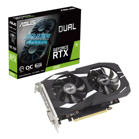 ASUS 90YV0K60-M0NA00 Video Card - 6 GB GDDR6, PCI Express 4.0, NVIDIA GeForce RTX 3050, Black, 1YR, изображение 11