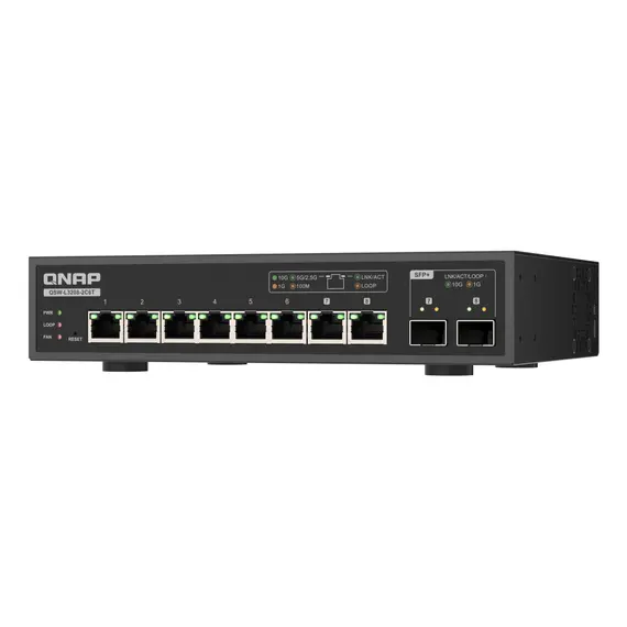 QNAP QSW-L3208-2C6T Lite Managed Switch - 6x 10GbE BASE-T, Desktop, Black, 1YR, 7 image