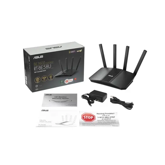 ASUS 90IG0A70-MO9C00 Wireless Router - WiFi 7 802.11be, 688+2882 Mbps, USB port, Black, 1YR, 9 image