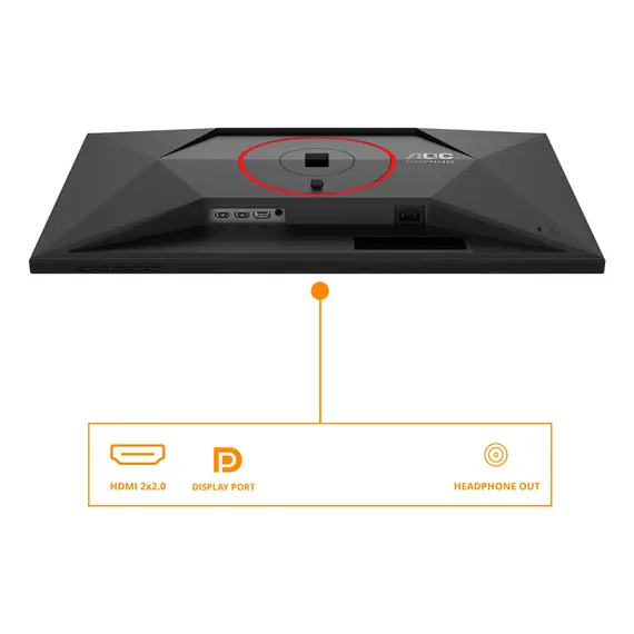 AOC 27G4ZR Gaming Monitor - 27", FHD, Fast IPS, 260Hz (OC, 240Hz Native), Black, Red, 3YR, 13 image