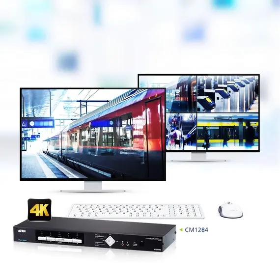 ATEN CM1284-AT-G KVM Switch - HDMI, 6 ports, 4K Ultra HD, Black, 5 image