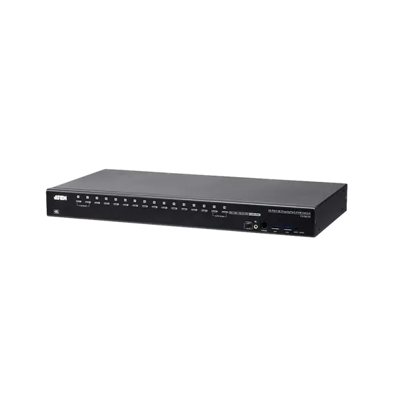 ATEN CS19216-AT-G KVM Switch - DisplayPort, 16 ports, 1.2, 4K Ultra HD, 4096 x 2160 pixels, Black