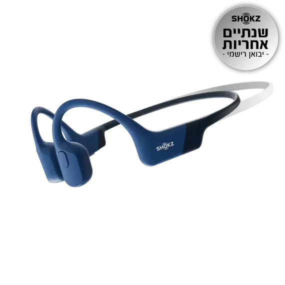SHOKZ 0810092672067 Headphones - Open-ear, Wireless, Bluetooth 5.1, Built-in Microphone, 8 hours, IP67, Blue, 2YR – אוזניות