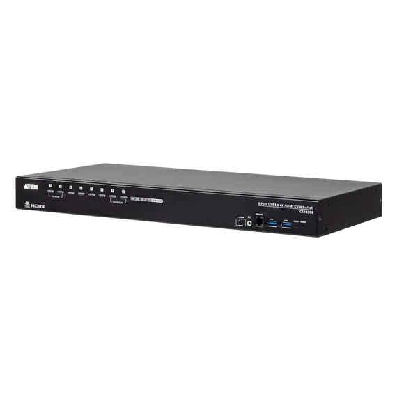 ATEN CS18208-AT-G KVM Switch - 1.8 m, HDMI, 8 ports, 4K Ultra HD, Black