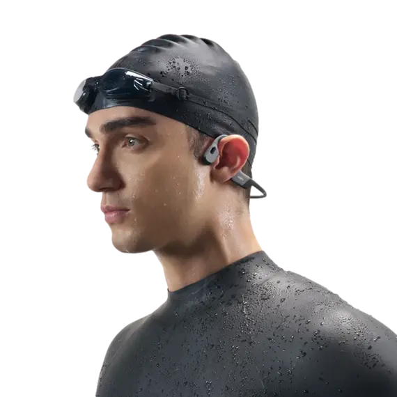 SHOKZ S710-ST-GY Headphones - Bone Conduction, Wireless, Bluetooth 5.4, Built-in Microphone, IP68, Grey, 2YR – אוזניות, תמונה 5