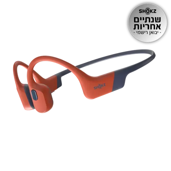 SHOKZ S710-ST-RD Headphones - Open-ear, Wireless, Built-in Microphone, IP68, Red, 2YR
