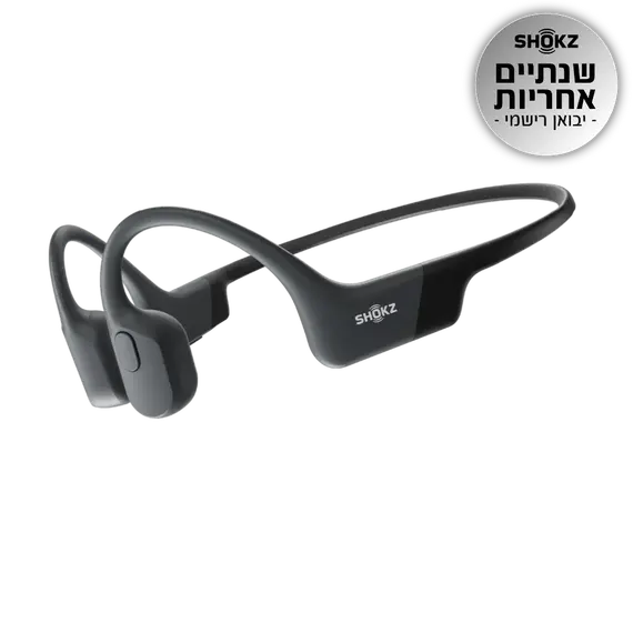 SHOKZ S805-ST-BK Headphones - Bone Conduction, Open-ear, Wireless, Bluetooth 5.1, Built-in Microphone, IP67, Black