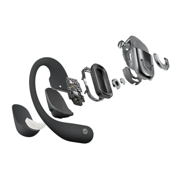SHOKZ OpenFit 2+ T921-ST-BK Headphones - Dolby Audio, Wireless, Bluetooth 5.4, Boom Microphone, IP55, Black, 2YR, imagen 4