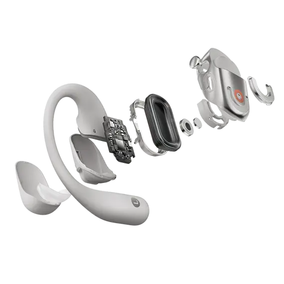 SHOKZ OpenFit 2+ T921-ST-GY Headphones - Dolby Audio, Wireless, Bluetooth 5.4, Boom Microphone, IP55, Grey, imagen 6