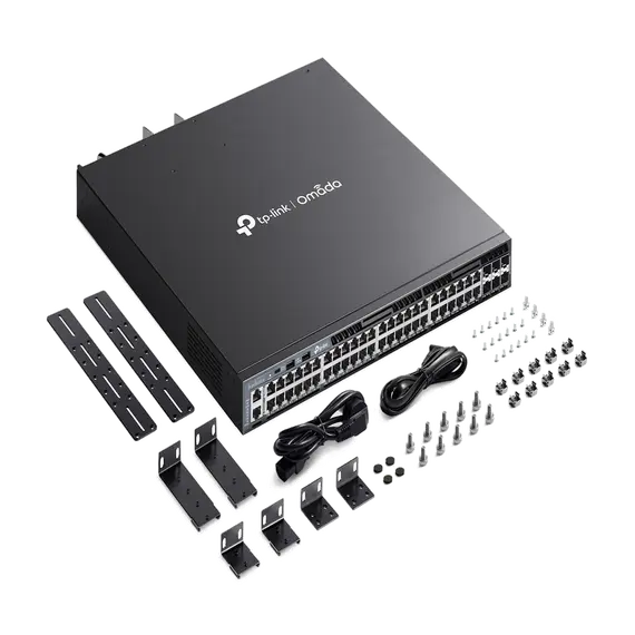 TP-Link SG6654XHP Network Switch - 48x 10/100/1000 Mbps PoE+ RJ45 Ports, Managed, 1U, AC, Black, 2 image