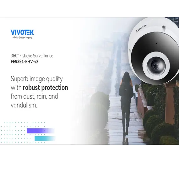 VIVOTEK FE9391-EHV-V2 Fisheye Panoramic AI Camera - 12MP, 1/2.3", 5YR, image 2