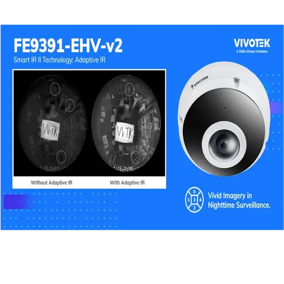 VIVOTEK FE9391-EHV-V2 Fisheye Panoramic AI Camera - 12MP, 1/2.3", 5YR, image 3
