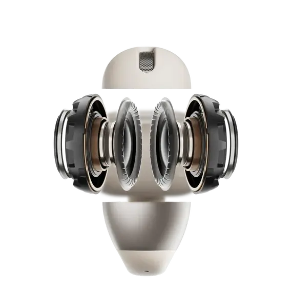 SHOKZ OpenDots ONE E310-ST-GY Headphones - Open-ear, Wireless, Bluetooth 5.4, Built-in Microphone, IP54, Grey, 2YR, изображение 4