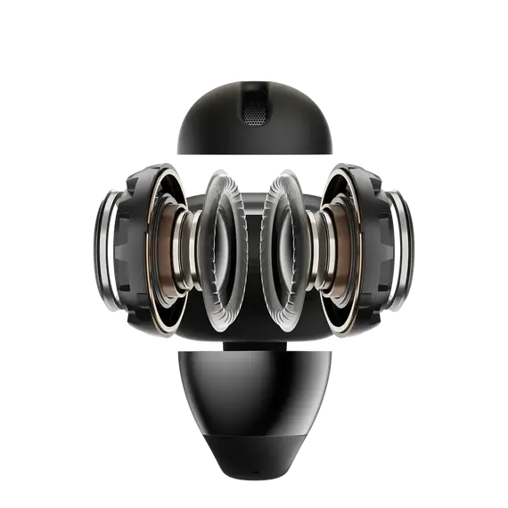 SHOKZ OpenDots ONE E310-ST-BK Headphones - Open-ear, Wireless, Bluetooth 5.4, Built-in Microphone, IP54, Black, 2YR, imagen 4