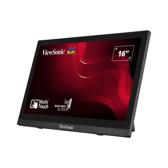 ViewSonic TD1630-3 Touch Monitor - 15.6", HD, TN, 60 Hz, Black