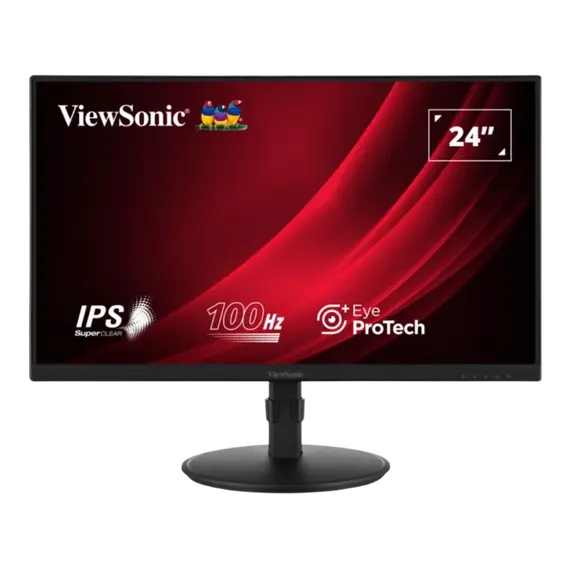 ViewSonic VG2408A-MHD Monitor - 24", Full HD, IPS, 100 Hz, 16:9, Flat, Black