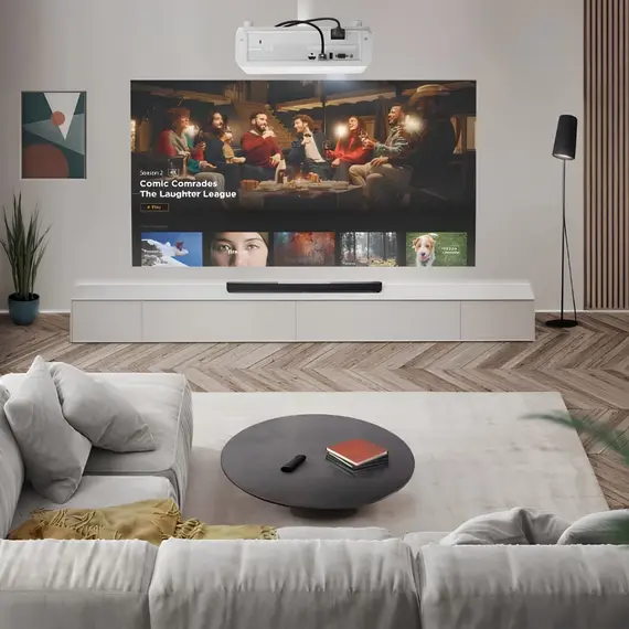 ViewSonic LX720-4KB Standard Throw Projector - 16:9, 2 HDMI, Wi-Fi, Bluetooth 5.0, 8GB, White, imagen 3