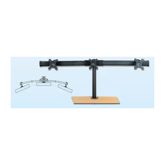 IPPON IPMA22301 Triple Monitor Bracket - 26", C-Clamp, 1YR