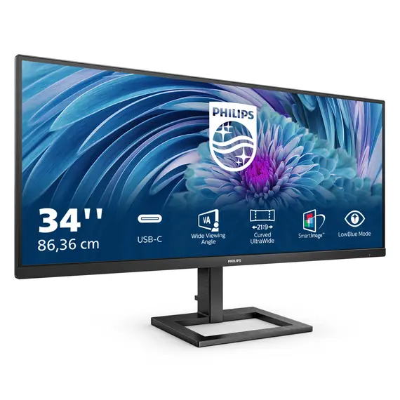 Philips 346E2LAE/00 Computer Monitor - 34", WQHD, VA LCD, 100 Hz, Black, 4 image