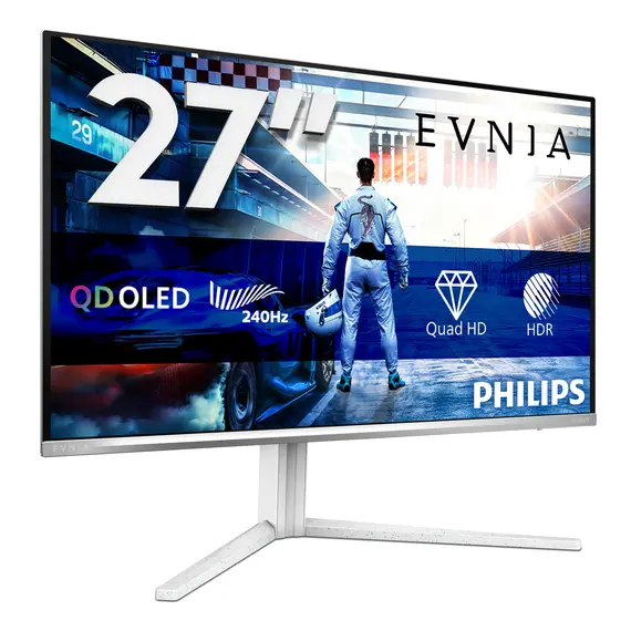 Philips 27M2N6501L/00 Gaming Monitor - 26.5", Quad HD QHD, QD OLED, 240 Hz, White, изображение 3