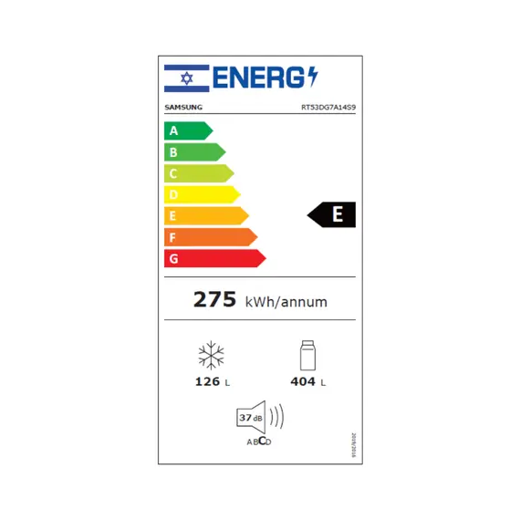 Samsung RT53DG7A14S9 Refrigerator - 530 L, Top-Freezer, E, Wi-Fi, 1855 mm, Stainless Steel, תמונה 9