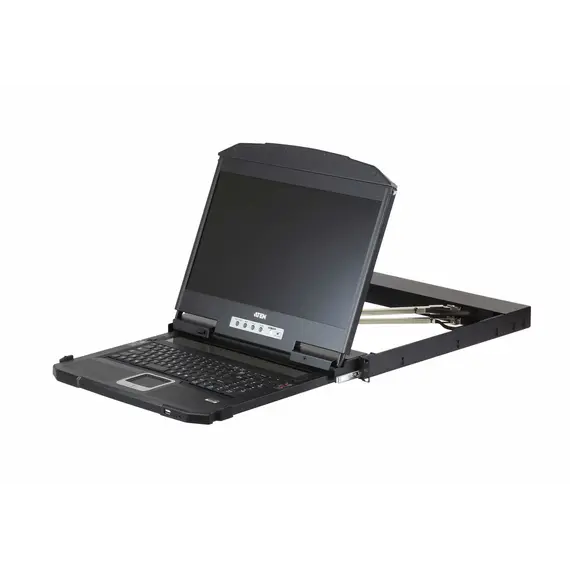 ATEN CL3800NW-ATA-AG LCD KVM Switch - HDMI, DVI-D, VGA HDB-15, 2 local users, 18.5", US English, Black