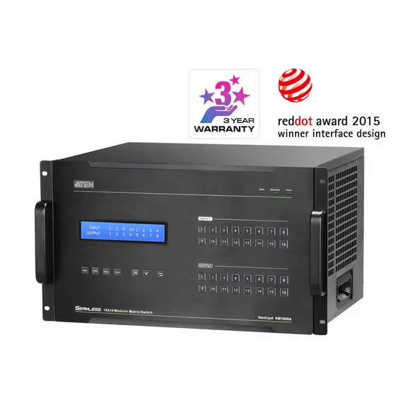 ATEN VM1600A-AT-G Modular AV Matrix Switcher - 15.2 Gbit/s, 2 image