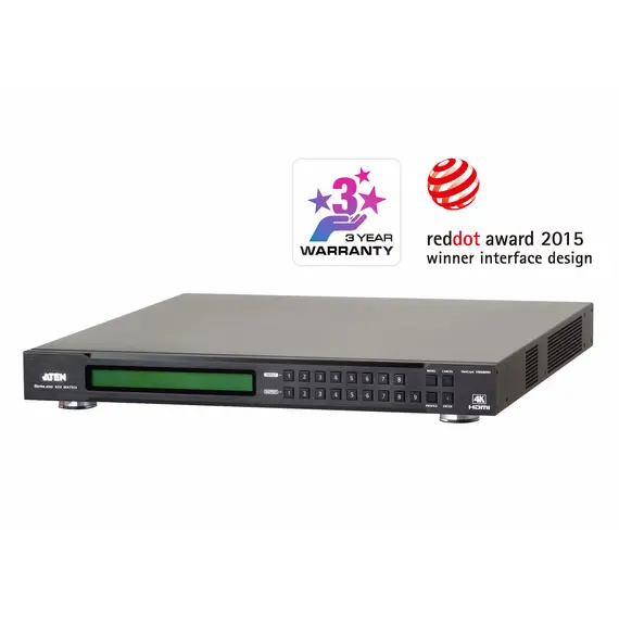 ATEN VM6809H-AT-G Scaling Matrix Switcher - 10.2 Gbit/s, 4096 x 2160 pixels, HDMI 2.0, 2 image