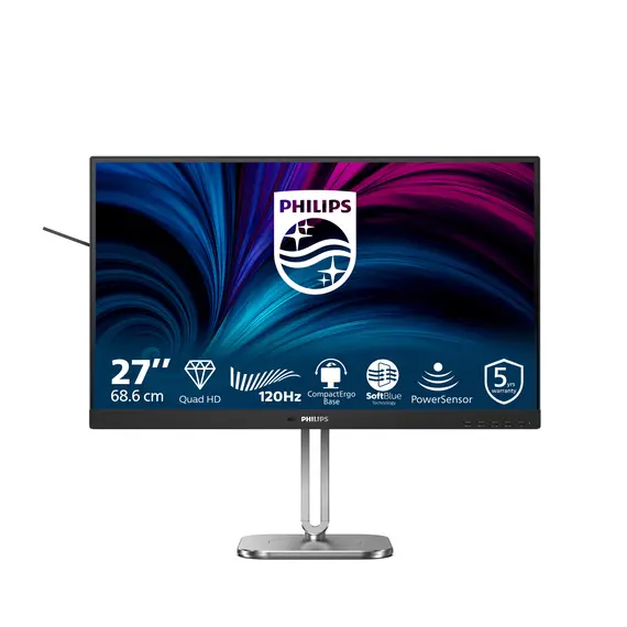 Philips 27B2N4500/00 Computer Monitor - 27", Quad HD, IPS, 120 Hz, Black, 2 image