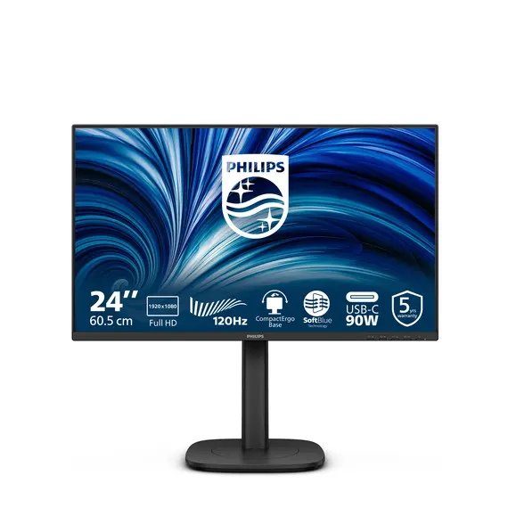 Philips 24B2U3301/00 Computer Monitor - 23.8", Full HD, IPS, 120 Hz, Black, 2 image
